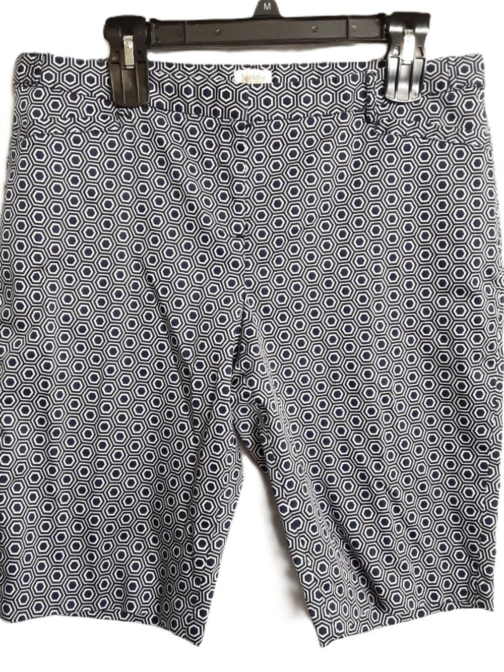 Laundry by Shelli Segal Shorts Size 12 Zip/Hook Faux Pockets Cotton Blend